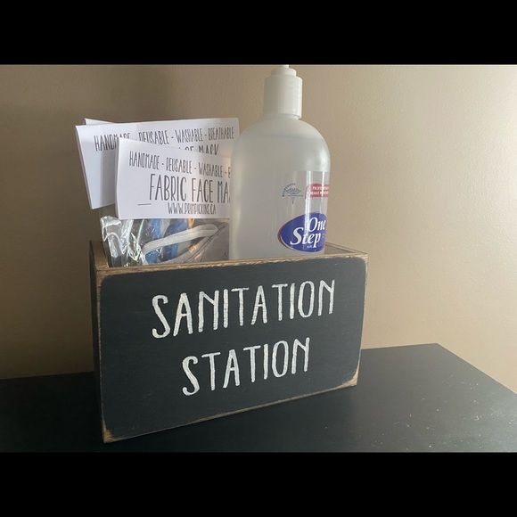 Sanitation storage box mask sanitizer holder - Picture 2 of 3